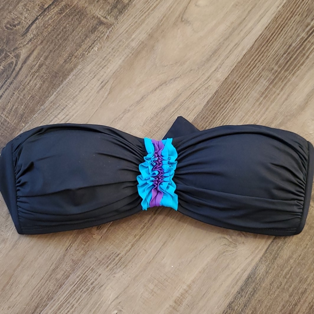 Black Bandeau Bikini Top